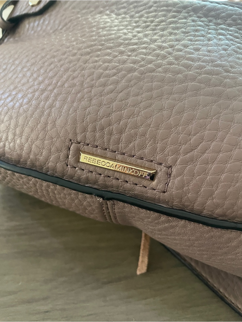 Rebecca Minkoff Darren Taupe Pebbled Leather Bag - Picture 3 of 17